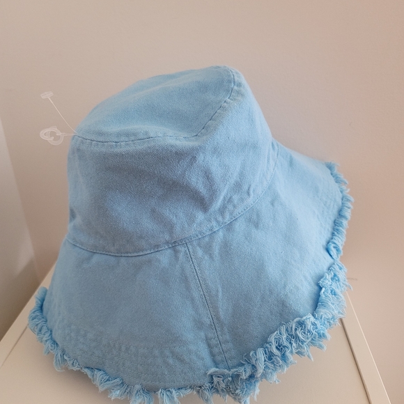 Anthropologie Blue Bucket Hat